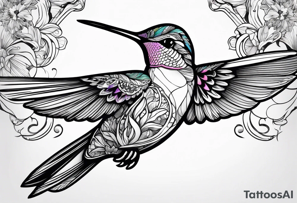 hummingbird simple no other elements tattoo idea