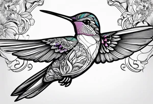 hummingbird simple no other elements tattoo idea