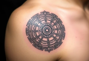 Aztec calendar tattoo idea