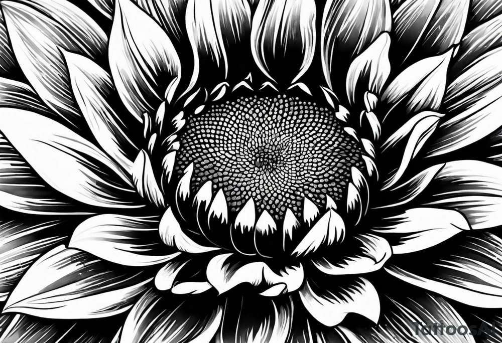a sunflower tattoo idea