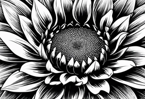 a sunflower tattoo idea
