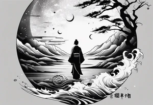 i want a japanese text that says unrivaled in the heavens tattoo idea