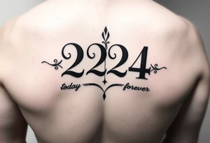 Simple 224 meaning today tomorrow an forever it will be a symbolize my relationship with my partner maybe the number 224 in a tattoo tattoo idea