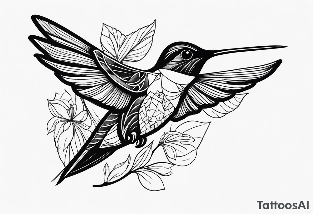 hummingbird tattoo idea