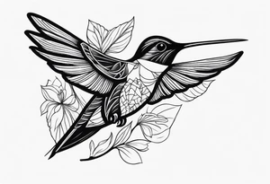 hummingbird tattoo idea