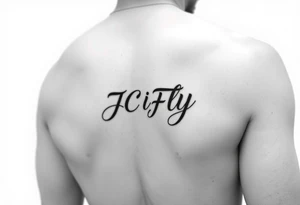 A small tattoo to go on my inner forearm with the letters JCIFLY,  somewhat cursive or script fonts that incorporate the infinity symbol Shape tattoo idea