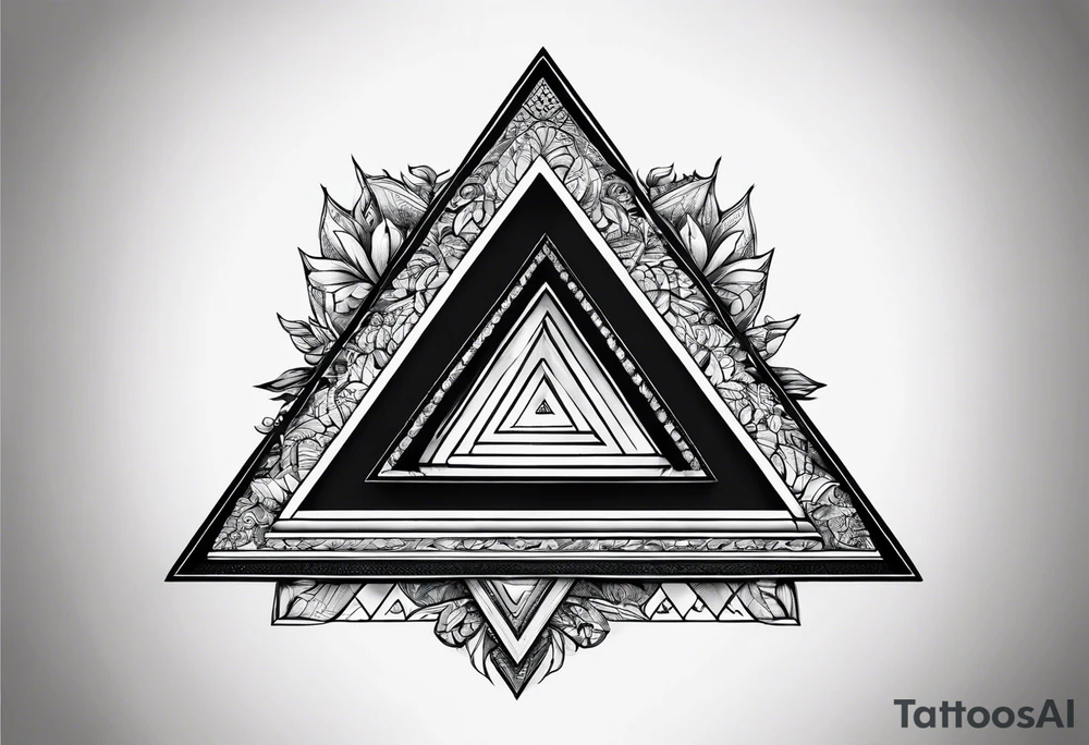 A triangle with nothing inside of it tattoo idea A triangle with nothing inside of it tattoo idea