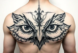 Eyes big and small on my chest for a man tattoo idea