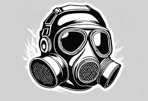 world war 2 gasmask tattoo idea