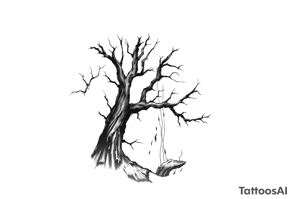 Wood silhouette tattoo für den unterarm tattoo idea