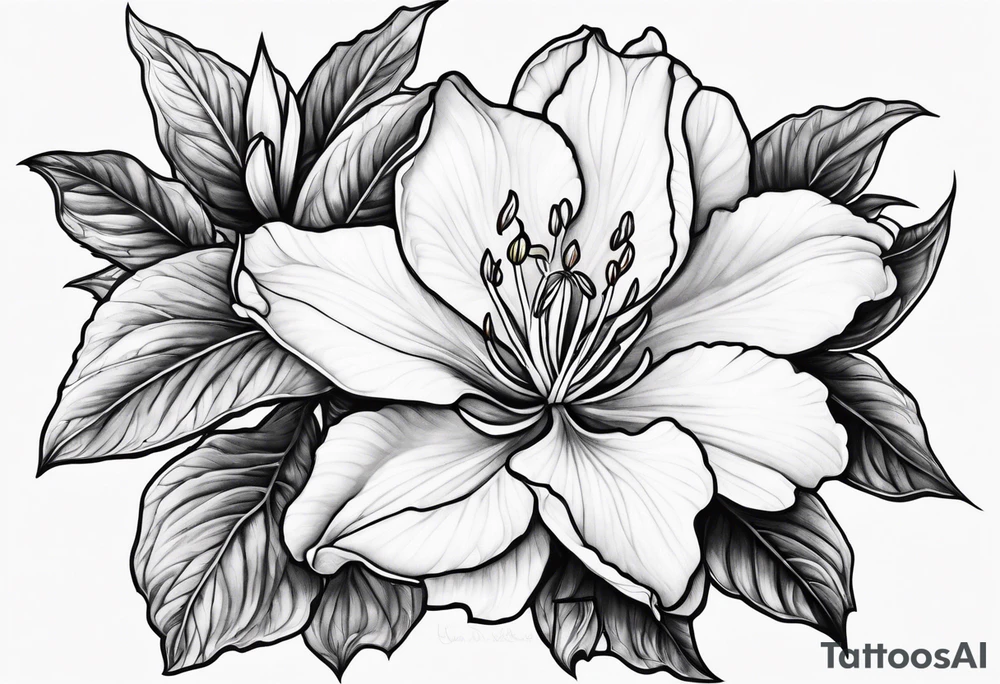single azalea by itself tattoo idea