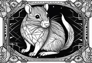 Wood rat, feminine, gentle, beautiful, small likes tattoo idea