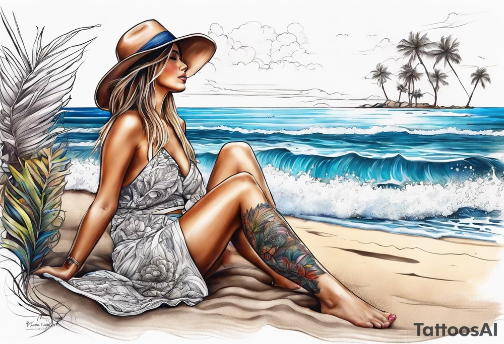 Beach tattoo idea
