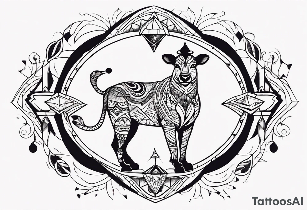 animal in a circus juggling tattoo idea