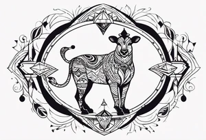 animal in a circus juggling tattoo idea