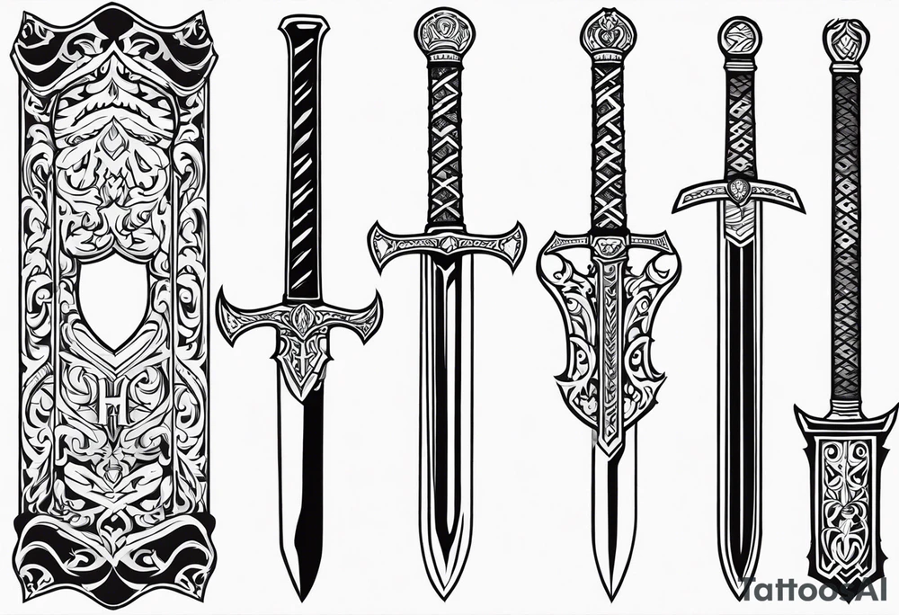 Valhalla
sword armour tattoo idea