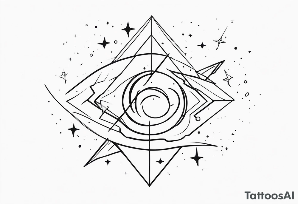 galaxy lightning tattoo idea