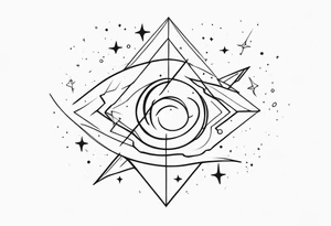 galaxy lightning tattoo idea