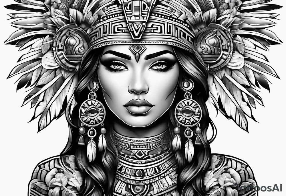 Aztec princess tattoo idea