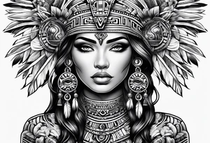 Aztec princess tattoo idea