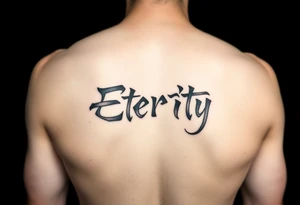 Eternity in ganagster
 font Japanese style tattoo idea