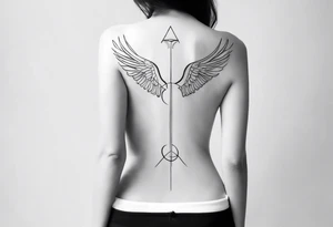spine tattoo with a halo tattoo idea
