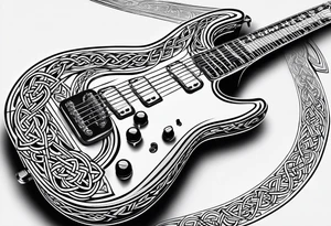 Celtic knot electric guitar tattoo idea