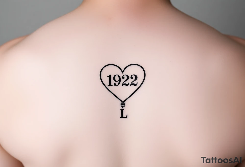 Heart with 192 in the middle and a L connected to the end of teh heart tattoo idea