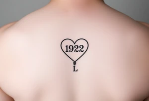 Heart with 192 in the middle and a L connected to the end of teh heart tattoo idea
