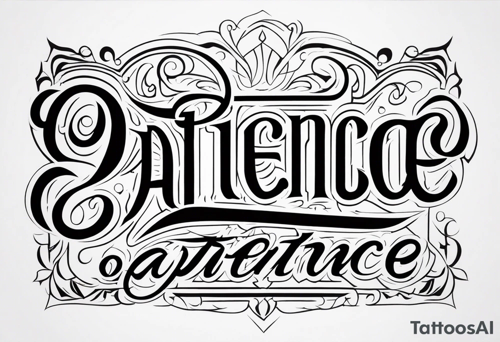 Patience is a virtue tattoo idea