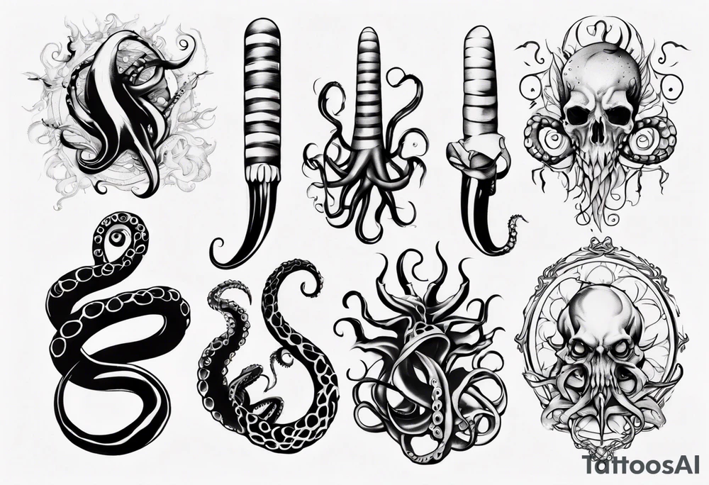 long tentacle tattoo tattoo idea