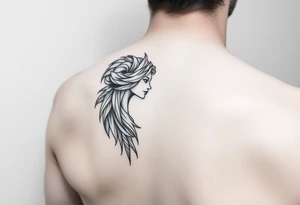 Simple minimalist feminine tattoo small line art on arm tattoo idea