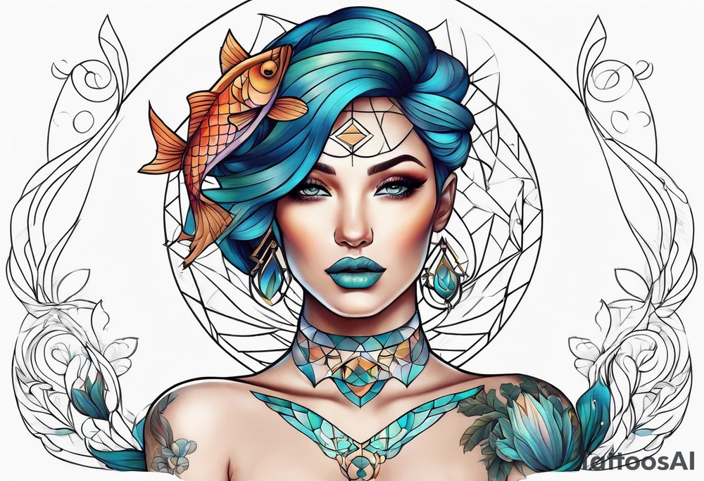 Pisces woman tattoo idea