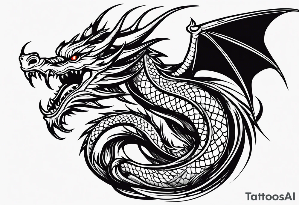 Traditional Dragon tattoo idea