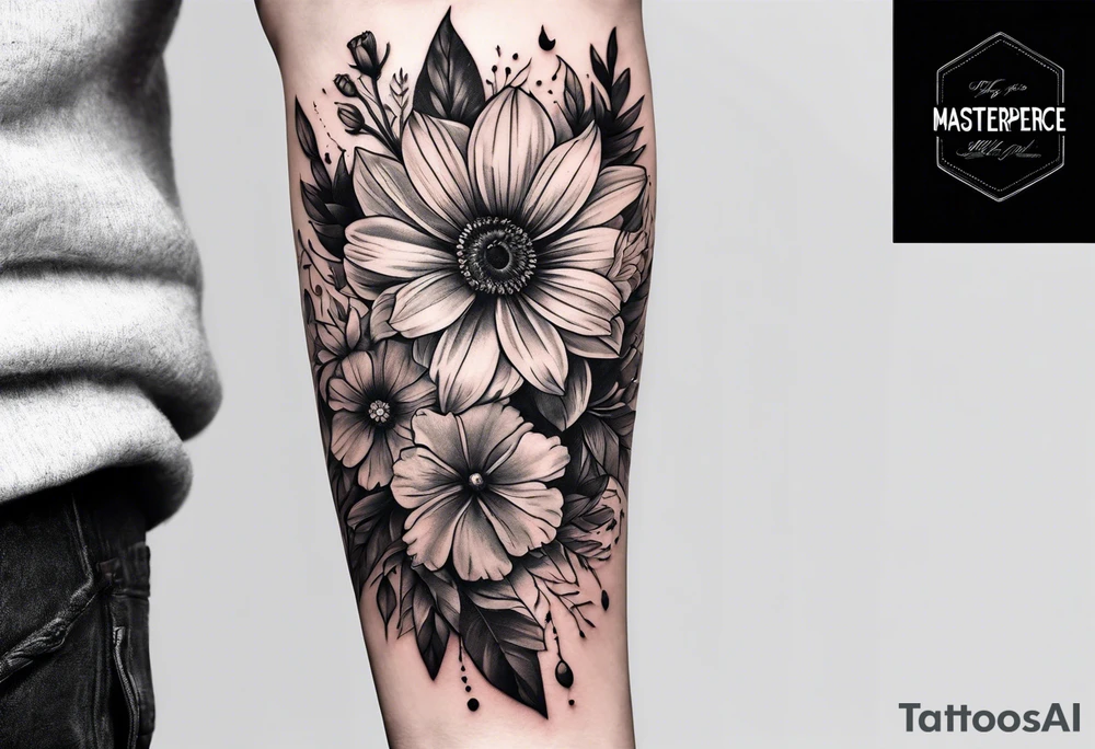 Wildflowers, forearm tattoo idea