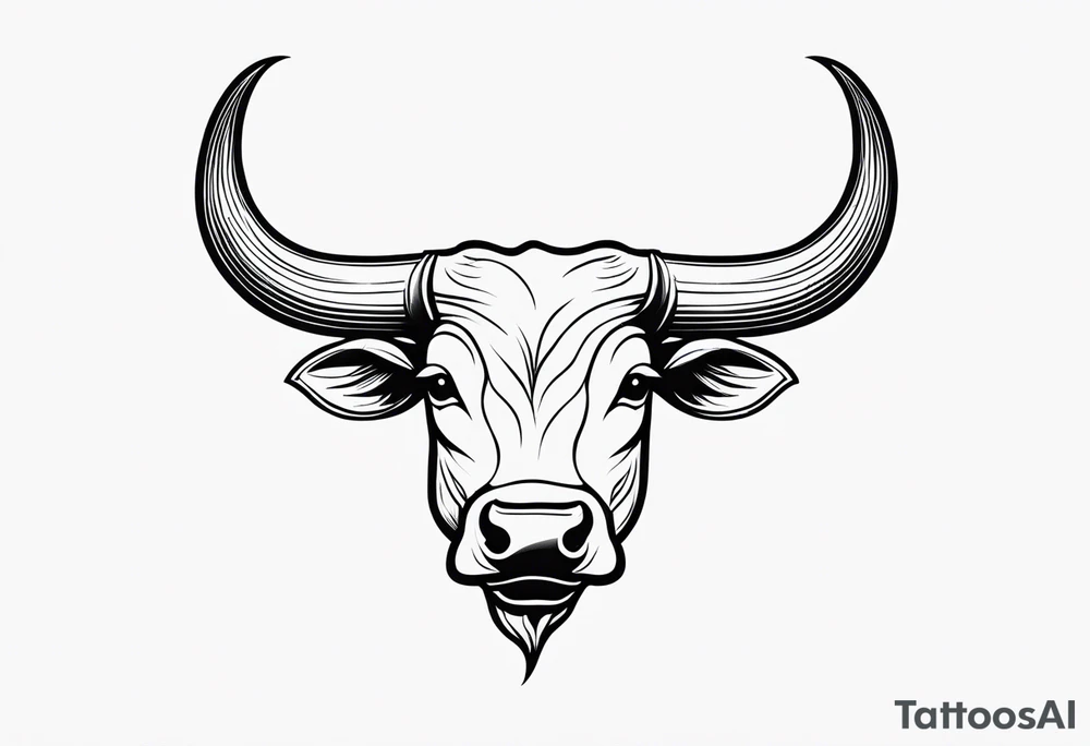 hands grabbing bull horns tattoo idea