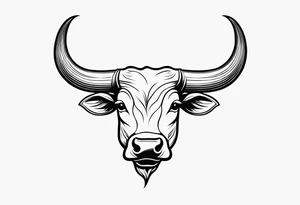 hands grabbing bull horns tattoo idea