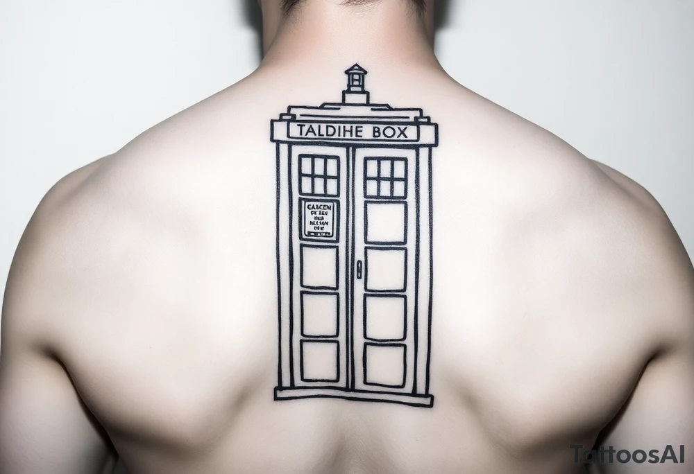 tardis in comic book panel tattoo idea