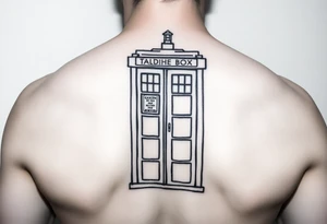 tardis in comic book panel tattoo idea