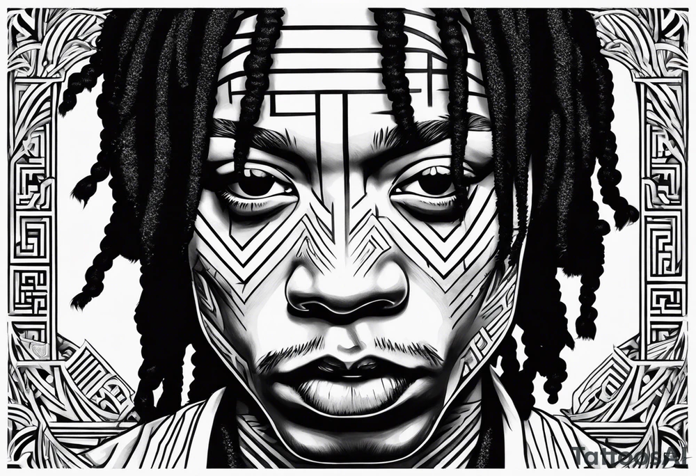 trippie redd face tattoo idea