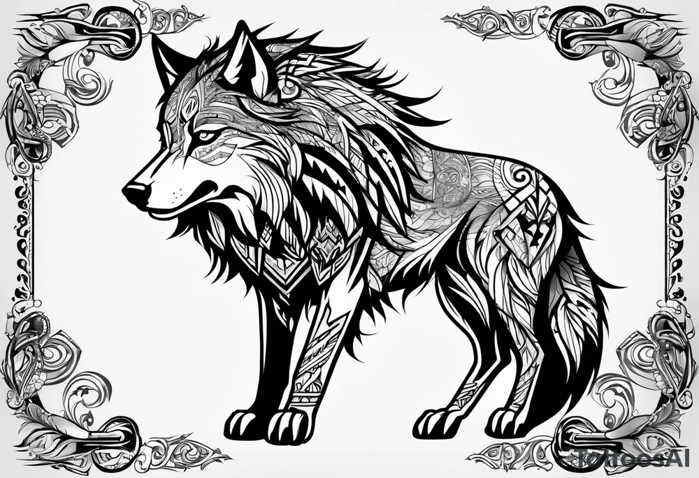 Lobo wolf for a male tattoo tattoo idea