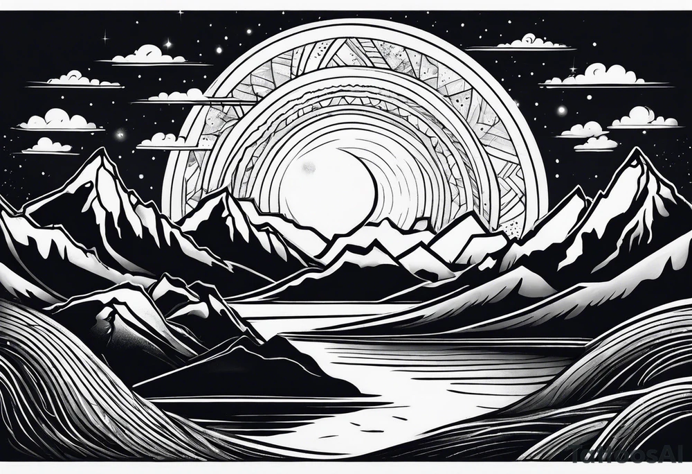 Aurora borealis tattoo idea
