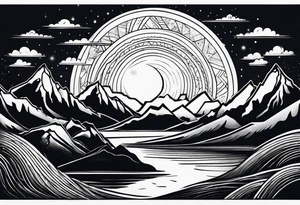 Aurora borealis tattoo idea