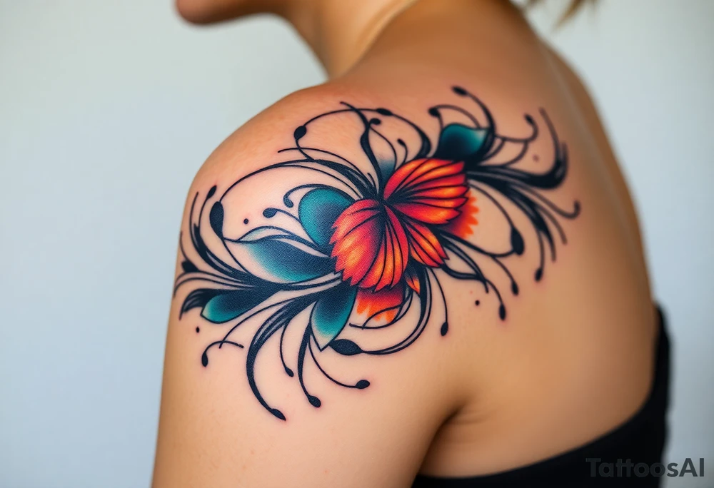 A tatuagem deve expressar força, liberdade e conexão com a multiplicidade da vida, incorporando elementos abstratos e fluidos, com linhas que sugiram movimento e transformação contínua. Evite clichês e busque um design original e significativo. tattoo idea