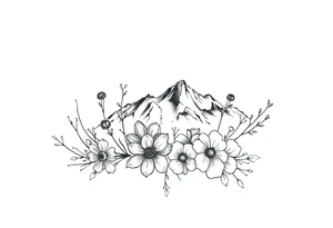 I already have a nature scene on my upper right arm and a mountain range on the inside of my bicep and want plant and flowers to fill in between them tattoo idea