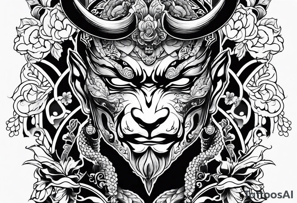 yakuza tattoo demon tattoo idea