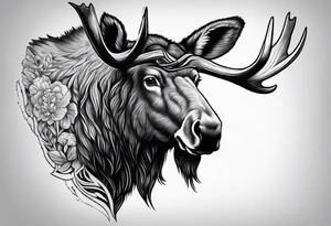 hunting moose stone sheep grizzly yukon tattoo idea