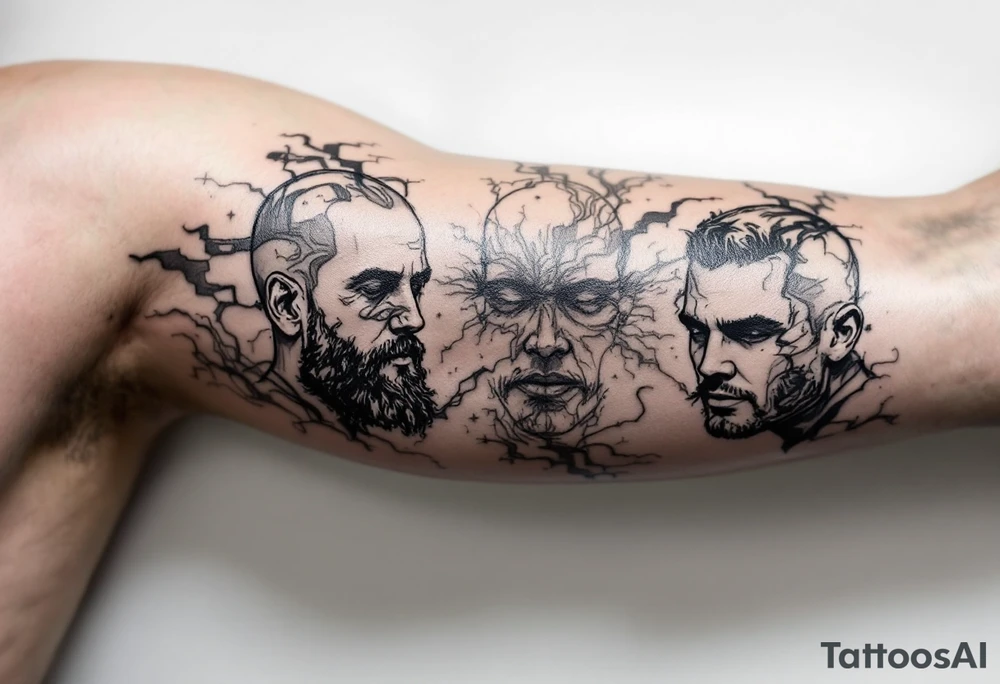 brothers on arm tattoo idea