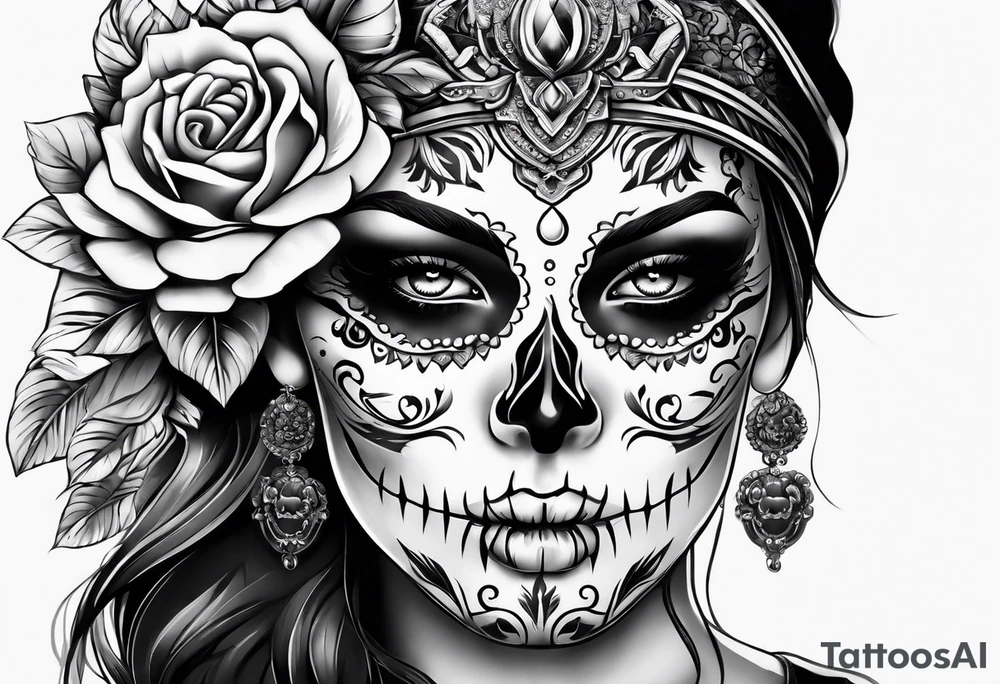 SKULL FACE tattoo idea