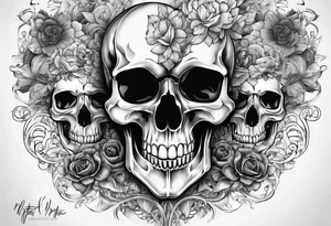 visceral heart fusioned with skull
half heart half skull tattoo idea